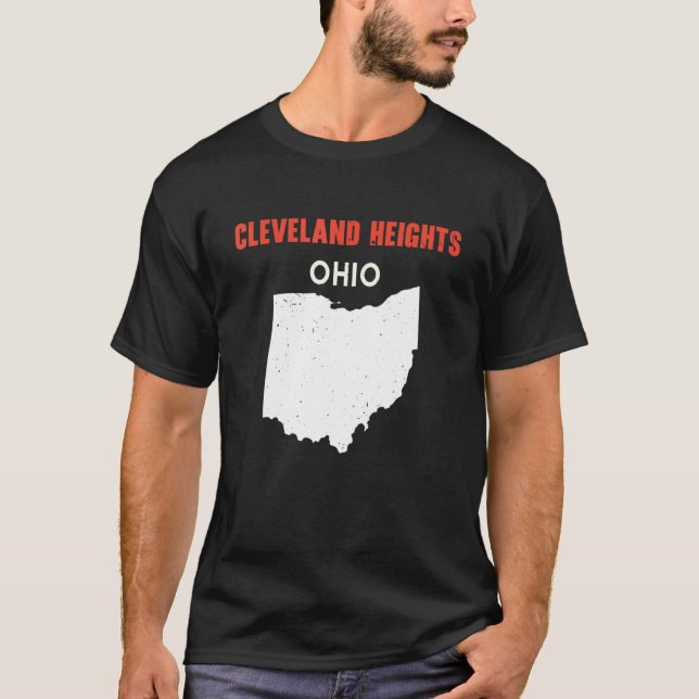 Camiseta CLEVELAND HEIGHTS Ohio USA State America Viagem Oh (Frente)