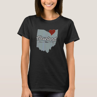 Camiseta CLEVELAND Ohio C cidade OH Cidade Estado EUA  Fofo