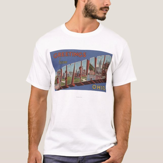 Camiseta Cleveland, Ohio - grandes cenas 3 da letra (Frente)