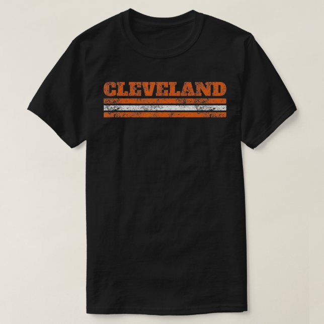 Camiseta Cleveland Ohio Retro Vintage Weathered Throwback (Frente do Design)