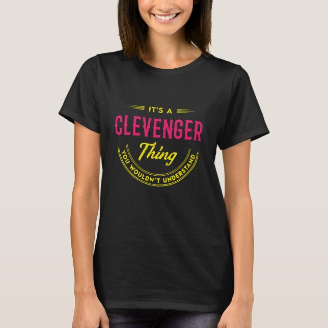 Camiseta CLEVENGER Name, CLEVENGER Family name crest (Frente)