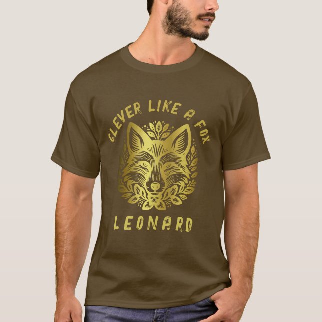 Camiseta Clever Like a Fox - Nome do Destinatário (Frente)