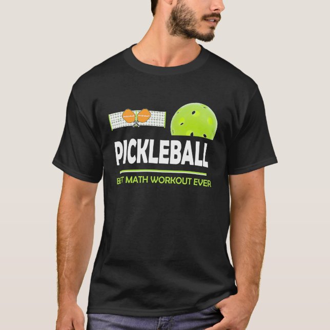 Camiseta clever Pickleball best math workout ever (Frente)