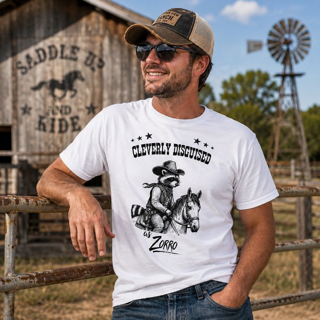 Camiseta Clevermente Disfarçado como Zorro (Criador carregado)