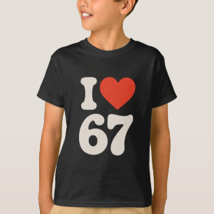 Camiseta Clic 67 Meme - Eu Amo Seis Sete