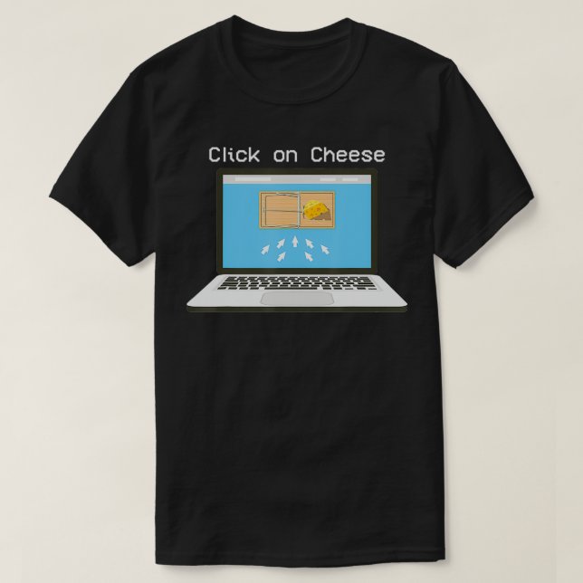 Camiseta Click On Cheese Mouse Trap funny  (Frente do Design)
