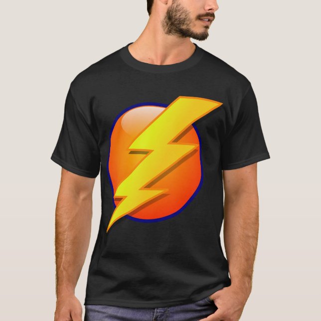 Camiseta cliente de vetor de energia relâmpago (Frente)