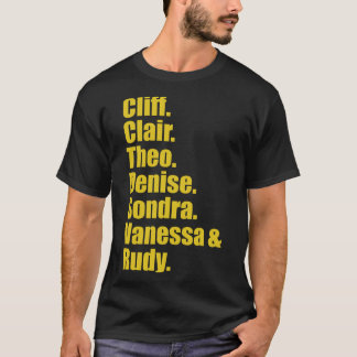 Camiseta Cliff-Clair-Theo-Denise-Condra-Vanessa e Rudy