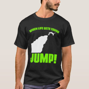 Camiseta Cliff de salto duro da vida mergulhando clipe de s