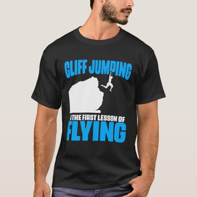 Camiseta Cliff Jumping Cliff Merging Extreme Jumping Cliff  (Frente)