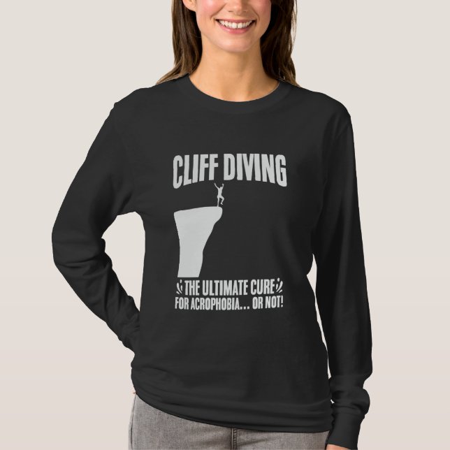 Camiseta Cliff Merge Ultimate Cure para Acrofobia ou Não C (Frente)