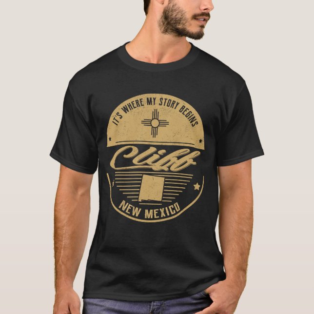Camiseta Cliff Novo México é onde minha história começa (Frente)