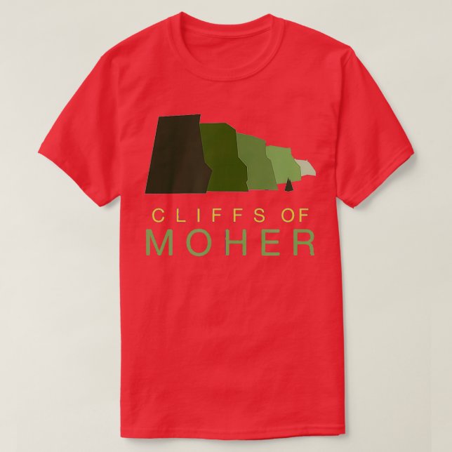Camiseta Cliff of Moher Modern Irish (Frente do Design)