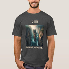 Camiseta Cliff Steep Rock Geografia Carvões Heather