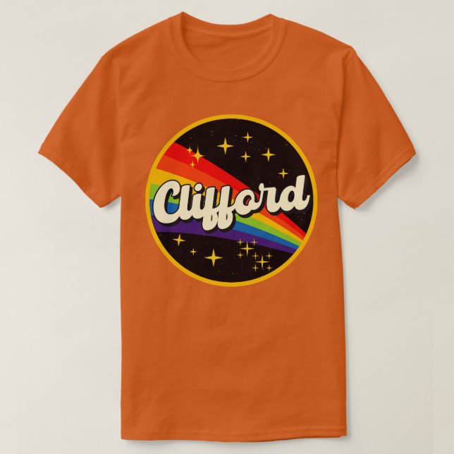 Camiseta Clifford Rainbow No Space Vintage Style (Frente do Design)