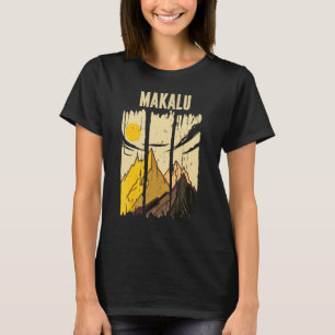 Camiseta Clima da Cúpula de Pico de Montanha Makalu