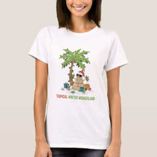 Camiseta Clima de Inverno Tropical Natal Divertido