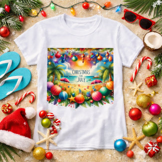 Camiseta Clima de Praia Natal em Julho