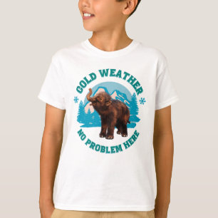 Camiseta Clima frio, sem problema aqui! Bebê Mamute Lanudo