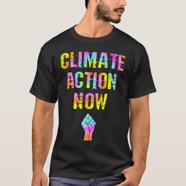 Camiseta Climate action Fight global warming Tie dye Save t (Frente)