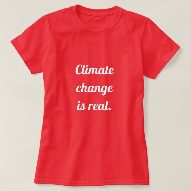 Camiseta Climate Change: Red (Frente do Design)