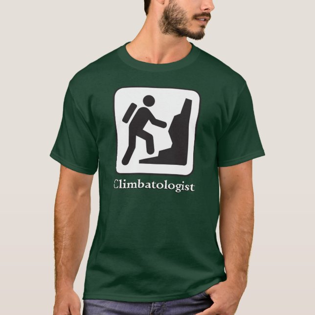 Camiseta Climbatologist - t-shirt do caminhante (escuro) (Frente)