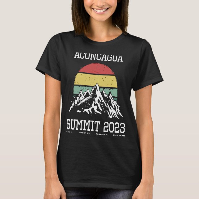 Camiseta Climbed Aconcagua Argentina Summit 2023 Hike Mendo (Frente)