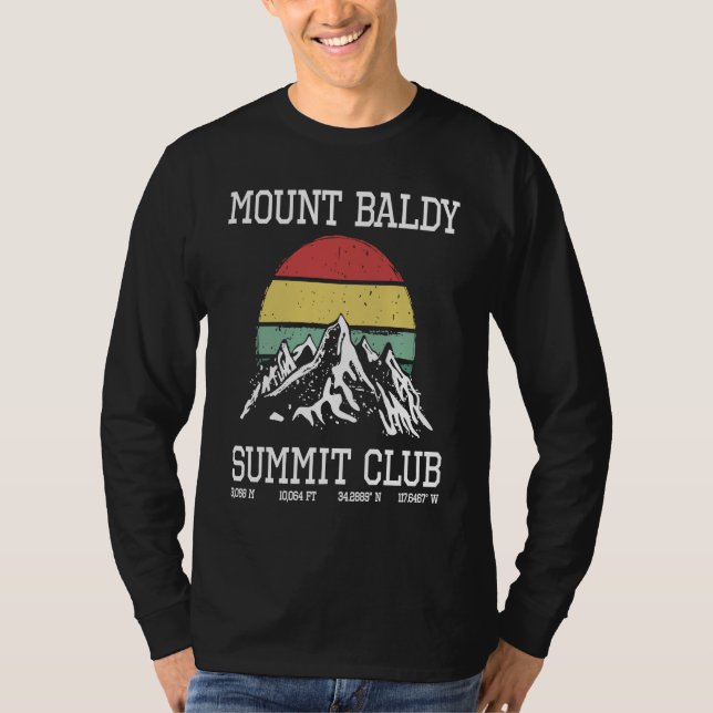 Camiseta Climbed Mount Baldy Summit Club Hike California US (Frente)