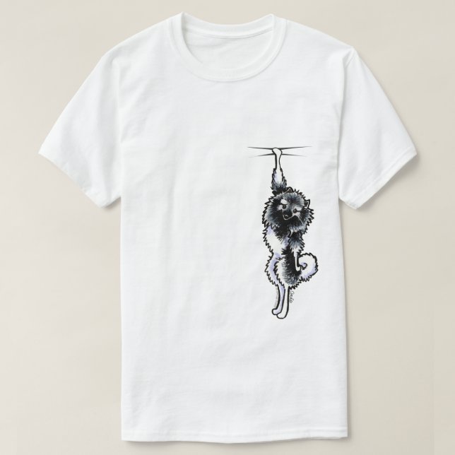 Camiseta Clingy Keeshond (Frente do Design)