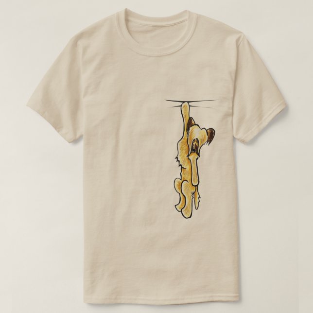 Camiseta Clingy Skye Terrier Briard Off-Leash Art™ (Frente do Design)