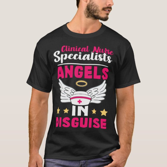 Camiseta Clinical Nurse Specialists Angels in Disguise (Frente)