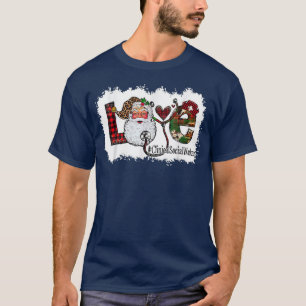 Camiseta Clinical Social Worker Love NURSE Christmas