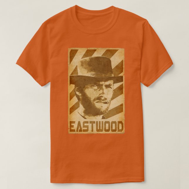 Camiseta Clint Eastwood Retro Propaganda (Frente do Design)