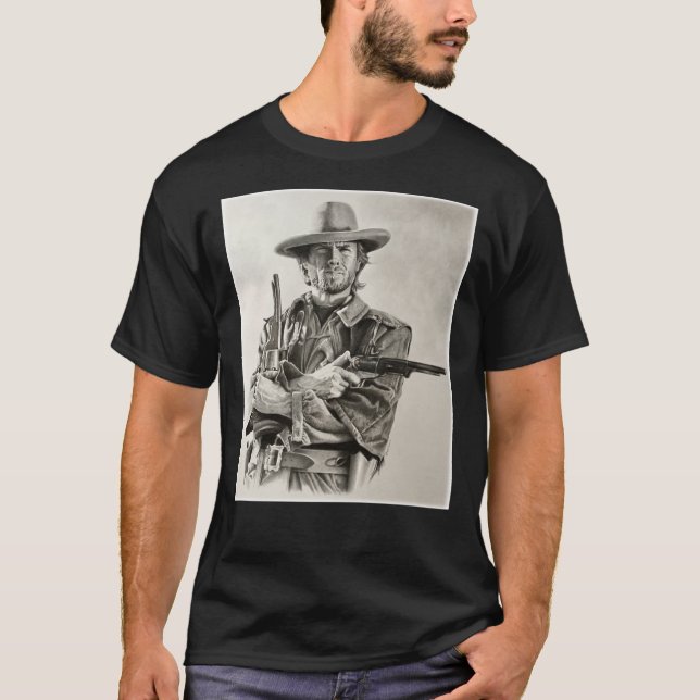 Camiseta Clint Eastwood sketch Classic T-Shirt (Frente)