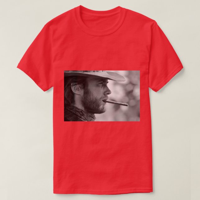 Camiseta Clint Eastwood Smoking 2 (Frente do Design)