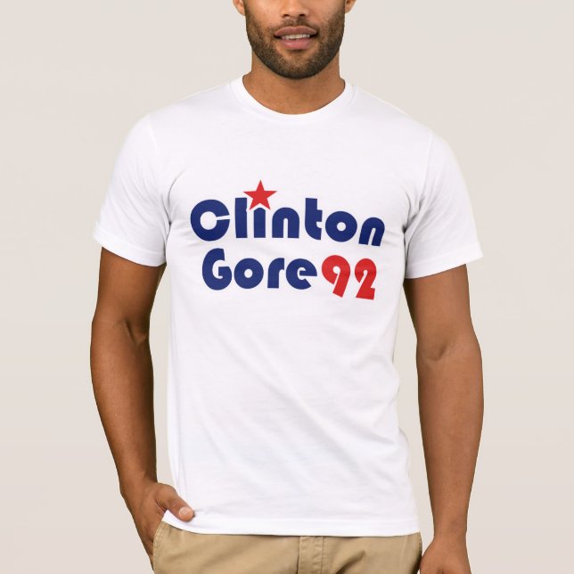 Camiseta Clinton Gore 92 Retro-Democrata (Frente)