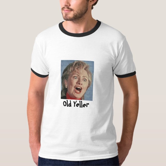 Camiseta clinton que grita, Yeller velho (Frente)