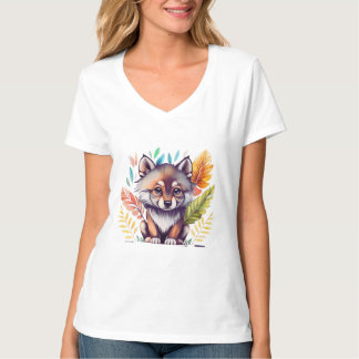 Camiseta Clip art bébé loup noir corps entier