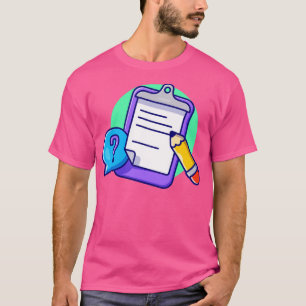 Camiseta Clip Board Paper And Pencil