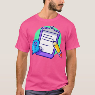 Camiseta Clip Board Paper And Pencil