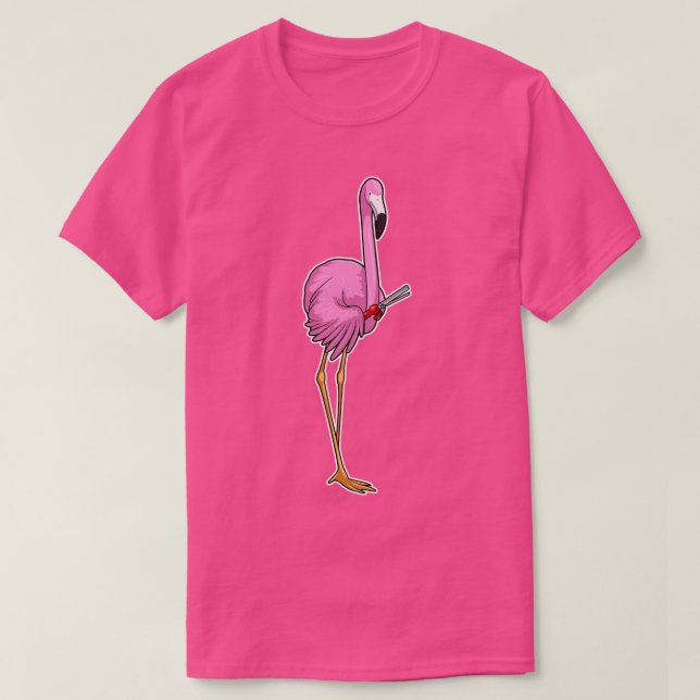 Camiseta Clip Hairdresser Flamingo (Frente do Design)