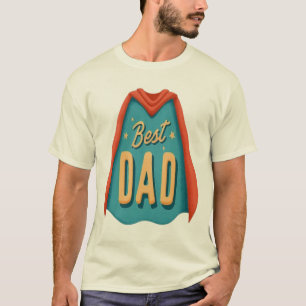 Camiseta Clipart de Cape de Super-Herói do Dia dos Pais