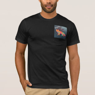 Camiseta Clipart de Gato Psicodélico Colorido