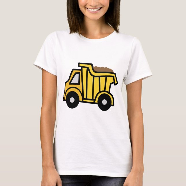 Camiseta Clipart dos desenhos animados com um camião (Frente)