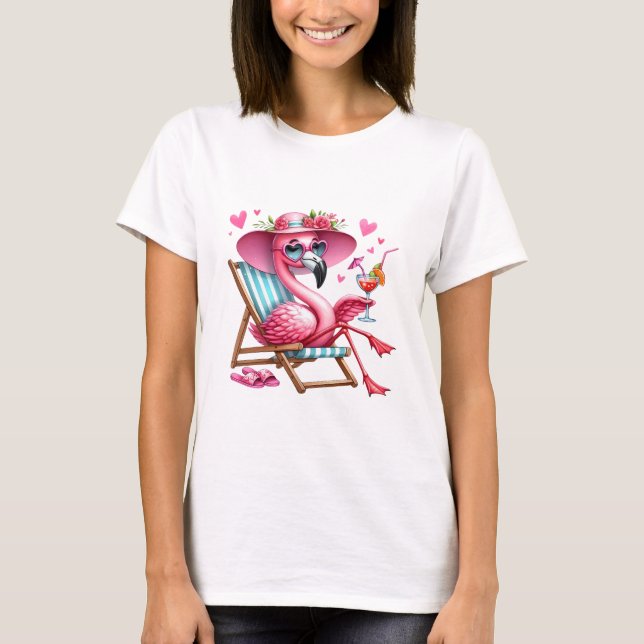 Camiseta Clipart Flamingo (Frente)