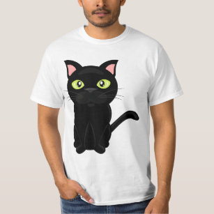 Camiseta " Clipe de Gato Preto Arte de Uso Livre Cats Vetor