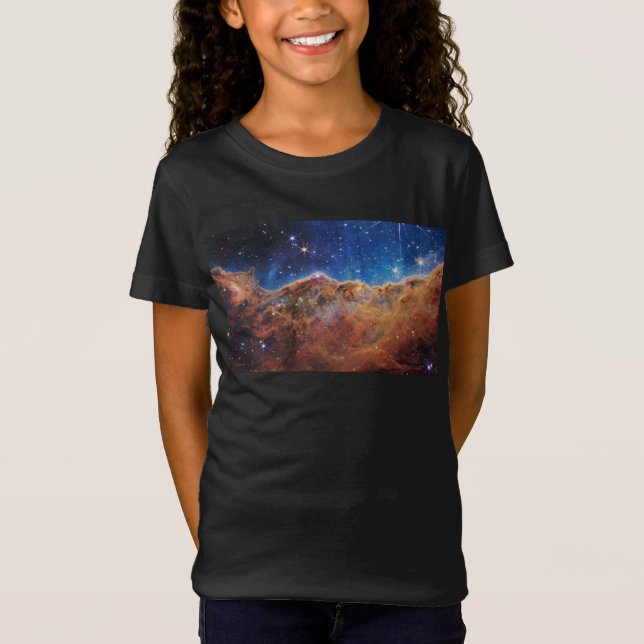 Camiseta Clipes Cósmicos Carina Nebula Space Telescope (Frente)