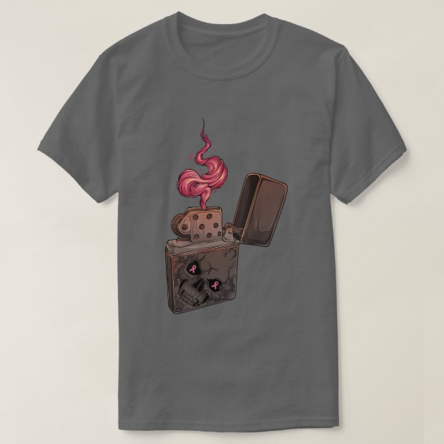 Camiseta Clipper Rosa Suspiro Ímpar Leve Cancer A (Frente do Design)