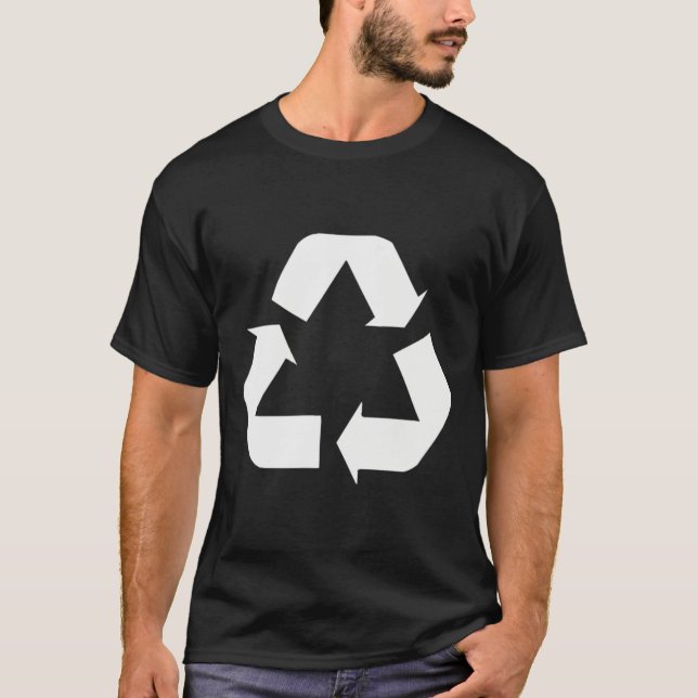 Camiseta Clique em Design de Sinal branco verde padrão (Frente)