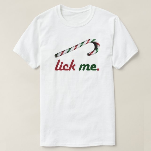 CAMISETA CLIQUE EM MIM CANDY CANE (Frente do Design)